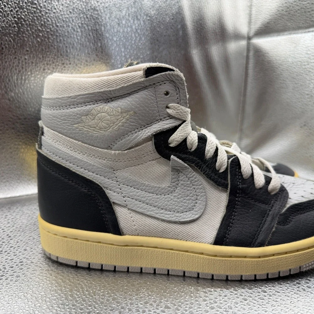 Size 6 Jordan 1 Retro High OG Craft Ivory Mens Grey Black Excellent FB9891-001